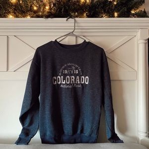 rocky mountains colorado crewneck